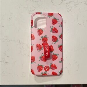 NEW Loopy Case Pink and Red Strawberry iPhone Case